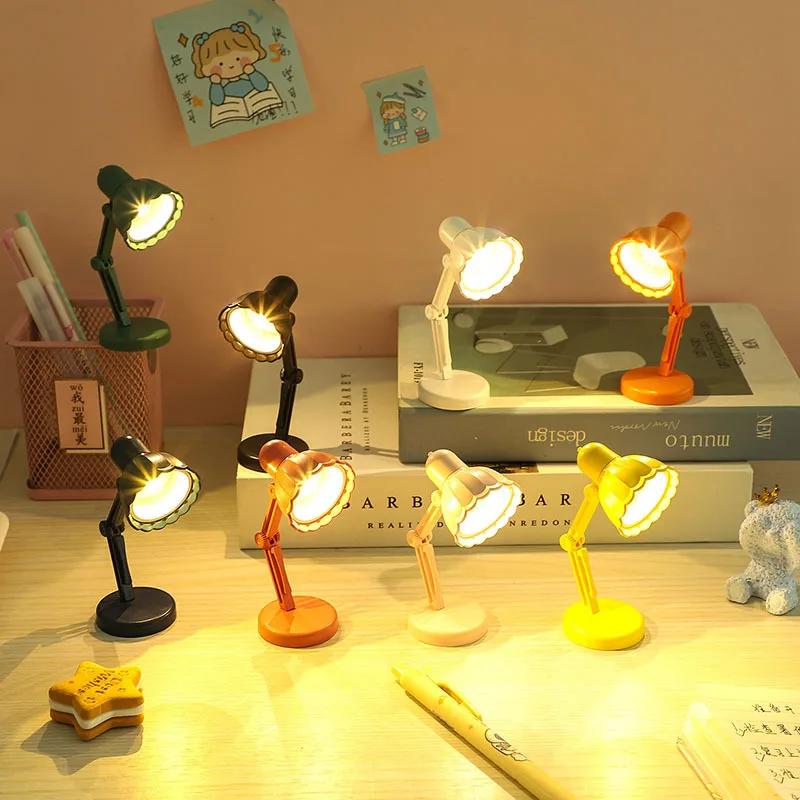 

Led Lamp For Bedroom Notebook Desk Night Lights Portable Foldable Table Lamps Flower Small Book Lamps Cute Desk Accessories