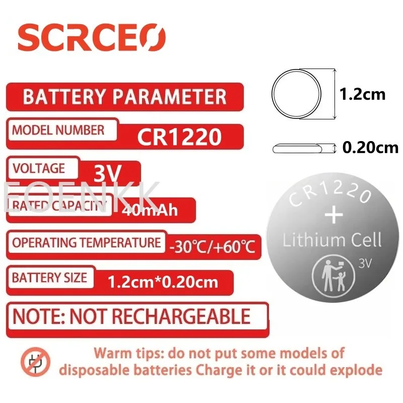 2-50 шт. CR1220 3 В литиевая батарейка BR1220 LM1220 DL1220 L04 5012LC батарейки для часов CR 1220