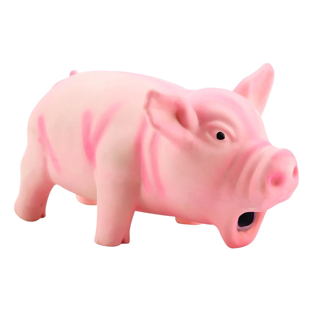 

Cute Pig Grunting Squeak Latex Pet Chew Toys for Dog Squeaker Chew Training Pet Products Resistant Pig Puppies Small Dogs Toys