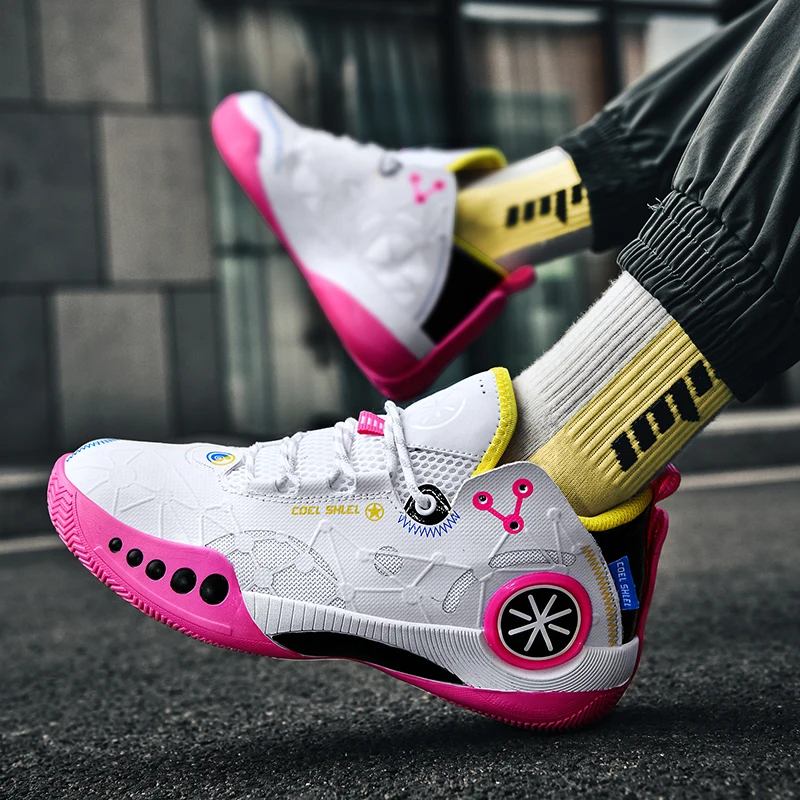 New 2022 Fashion Colorful Basketball Shoes Men Superstar Sneakers Teenagers Outdoor Athletic Shoes Men Breathable Basket Sneaker