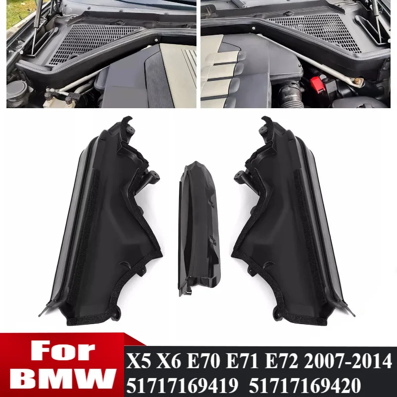 

51717169419 51717169420 51717169421 Для BMW X5 X6 E70 E71 E72 верхняя часть двигателя автомобиля, перегородка, панель двигателя