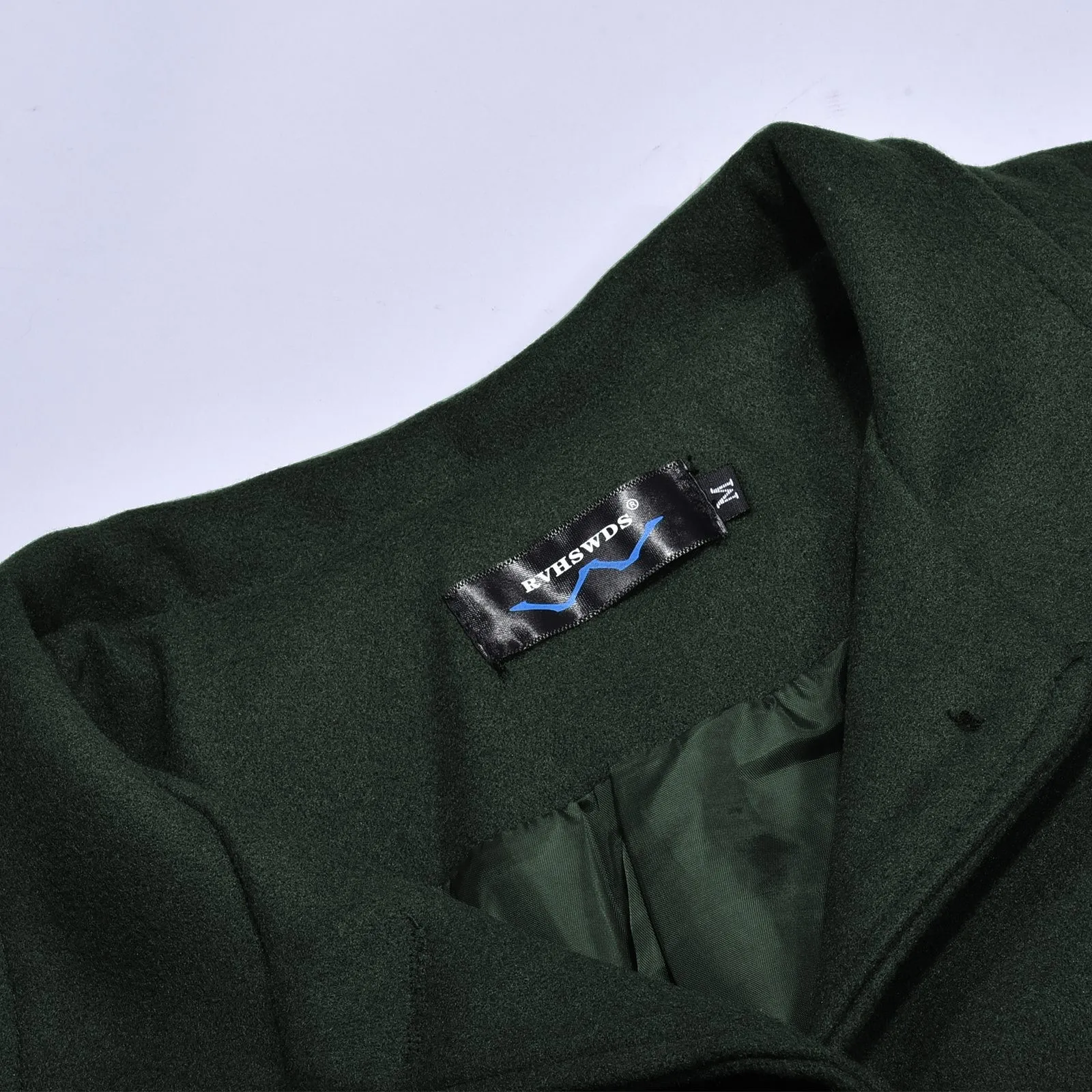 Женская элегантная шерстяная куртка средней длины осень-зима теплый однобортный