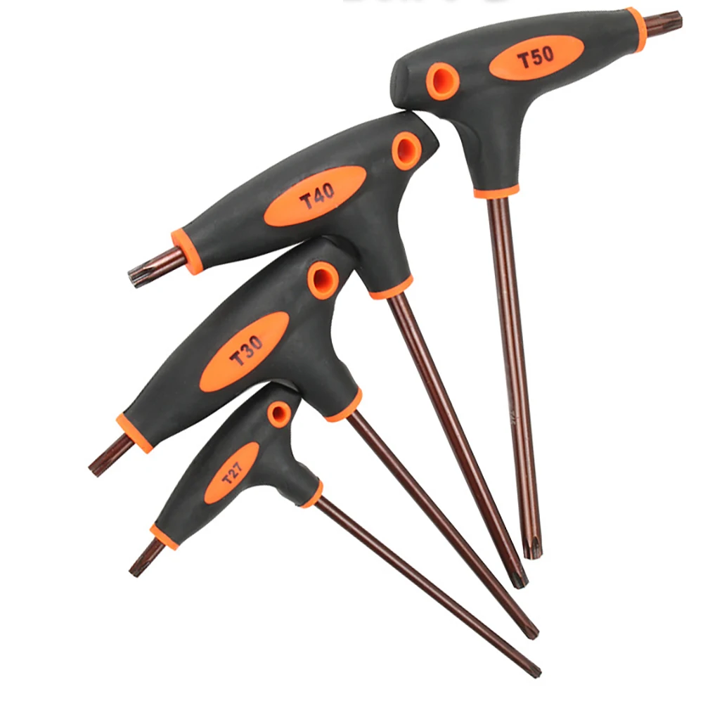 

T Handle Spanner Torx Screwdriver Hex Key Wrench Sets Double-end Allen Spanner Hand Tool Screwdriver Star Wrench Repair Tool