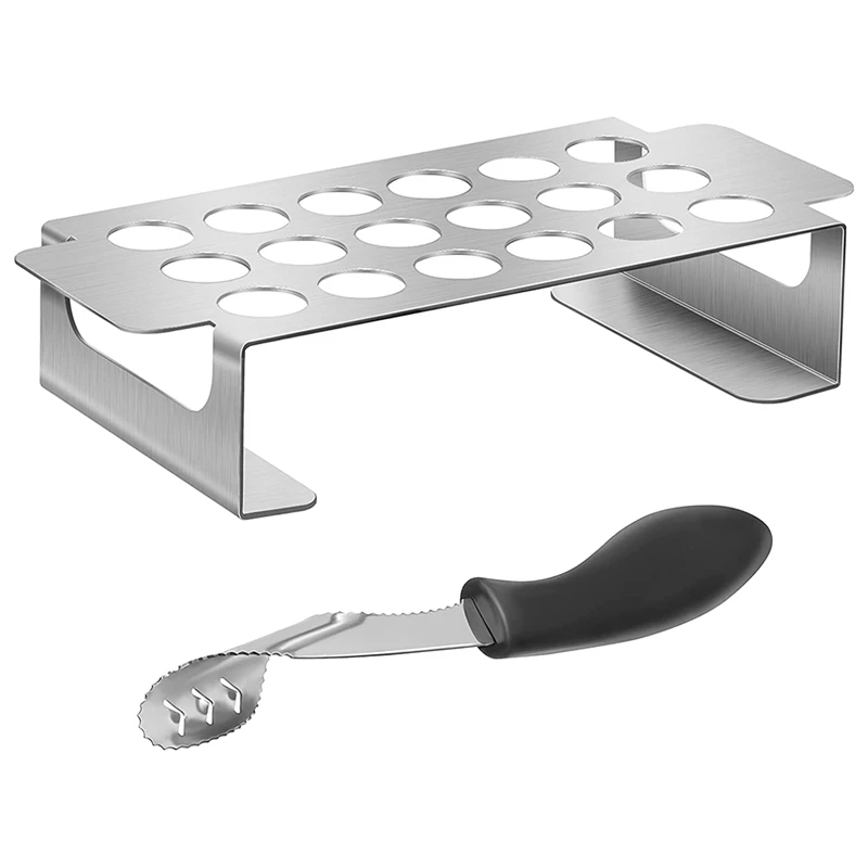 

Подставка для гриля Jalapeno с 18 отверстиями, инструмент для резки перца, барабанная Палочка из нержавеющей стали, жаровня с куриными крыльями д...