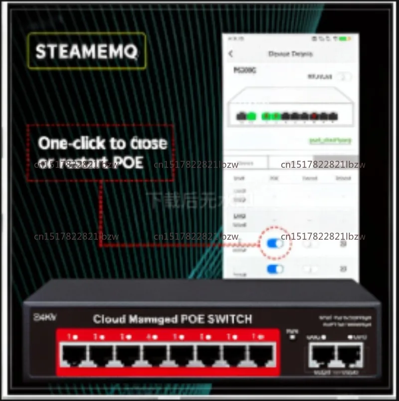 Фото Управляемый PoE-коммутатор Cloud Management на 4/6/8/16 портов, L2, 48В, активный PoE, IEEE 802.3af/at №3