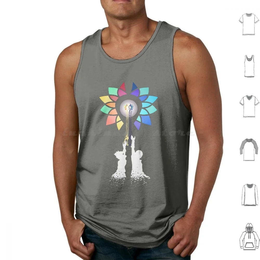 

Combined Keyblades Tank Tops Vest Sleeveless Kingdom Hearts Kh 1 2 3 Birth By Sleep Dream Drop Distance Keyblade Sora Riku