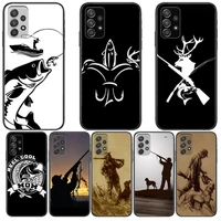 hunting fishing man phone case hull for samsung galaxy a70 a50 a51 a71 a52 a40 a30 a31 a90 a20e 5g a20s black shell art cell cov