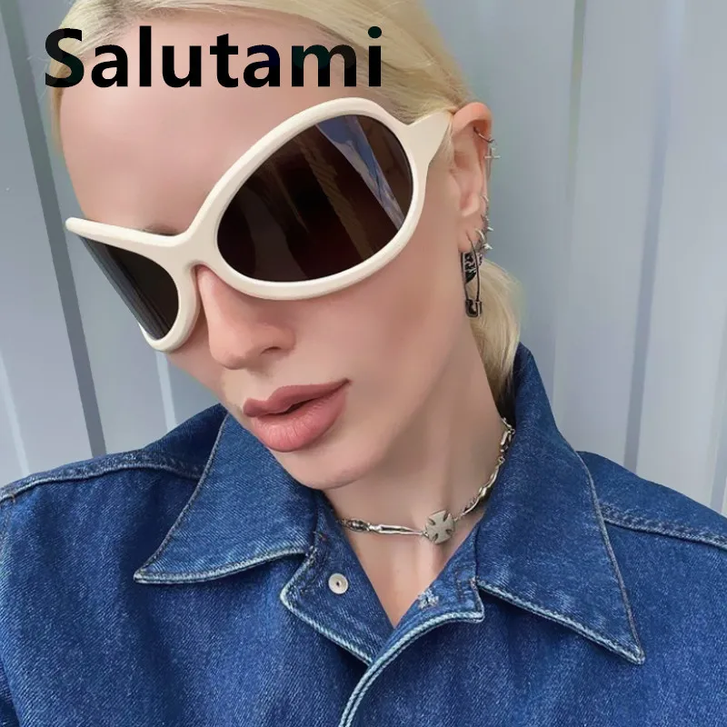 

Vintage Oversized Cat Eye Y2k Sunglasses For Women New Fashion Brand 2000's Hip Hop Sun Glasses Men Chic Cool Shades Black White