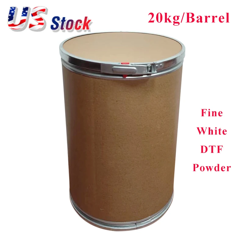 

US Stock CALCA Direct to Film TPU DTF Powder Digital Transfer Hot Melt Adhesive Powder (44lbs , 20kg/Barrel, Fine, White)