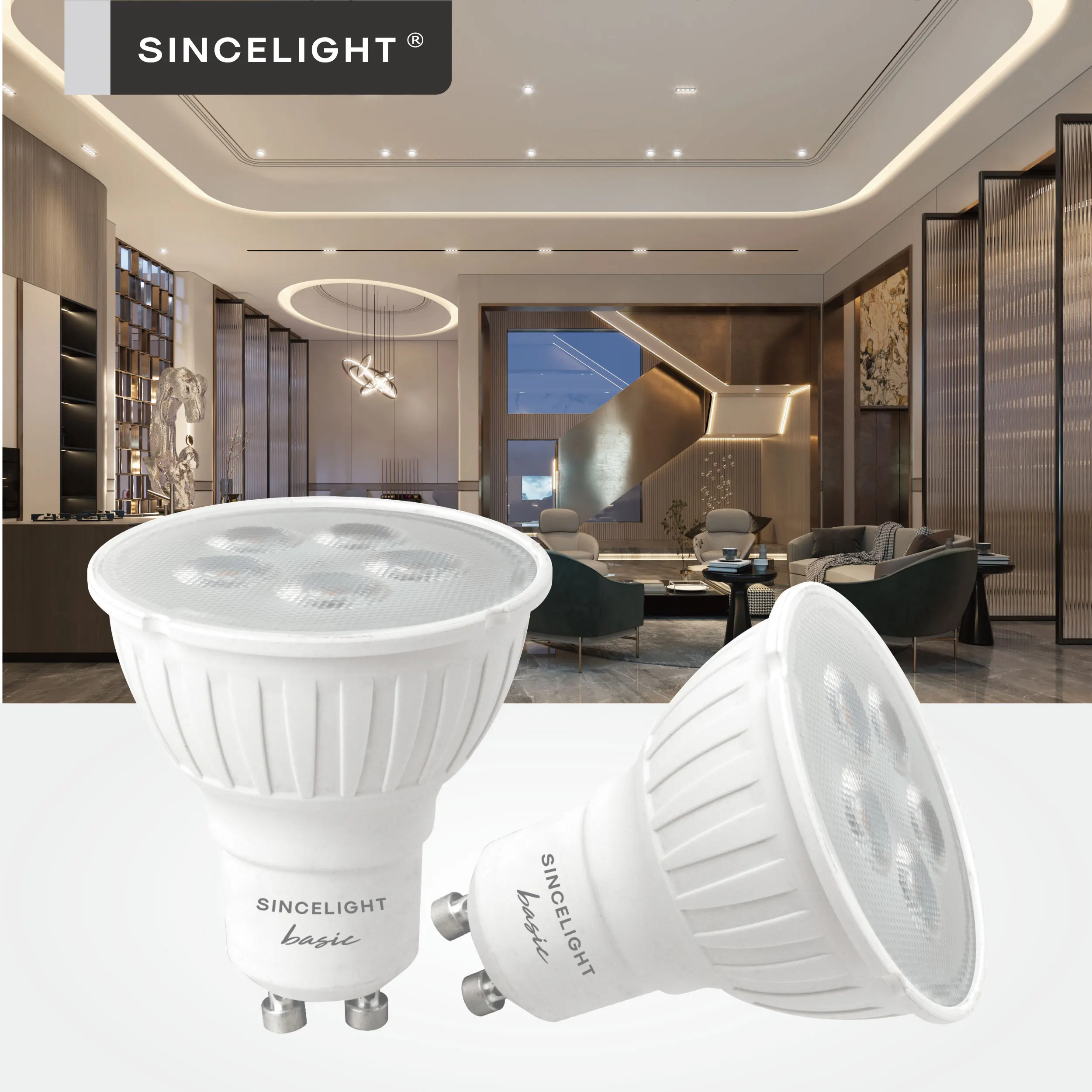 Pack of 6/12,  GU10 Focus LED Downlights Bulb Lamp, PAR16 ,4W, 250Lm, Warm White 2700K,200-240V(30° Beam Angle/RA≈85/Spot Light)