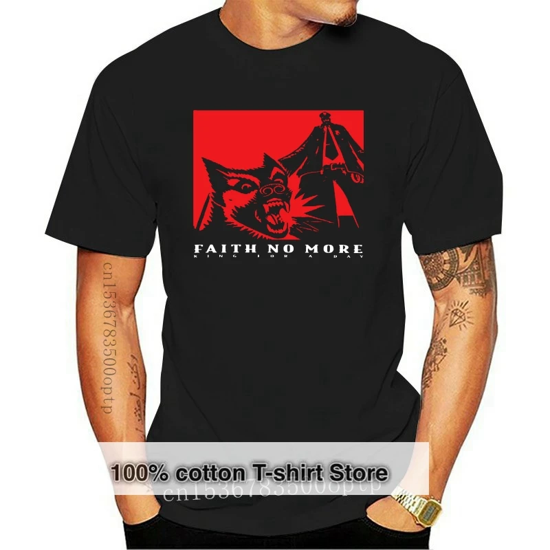 

Футболка с надписью faith no more king на 1 день