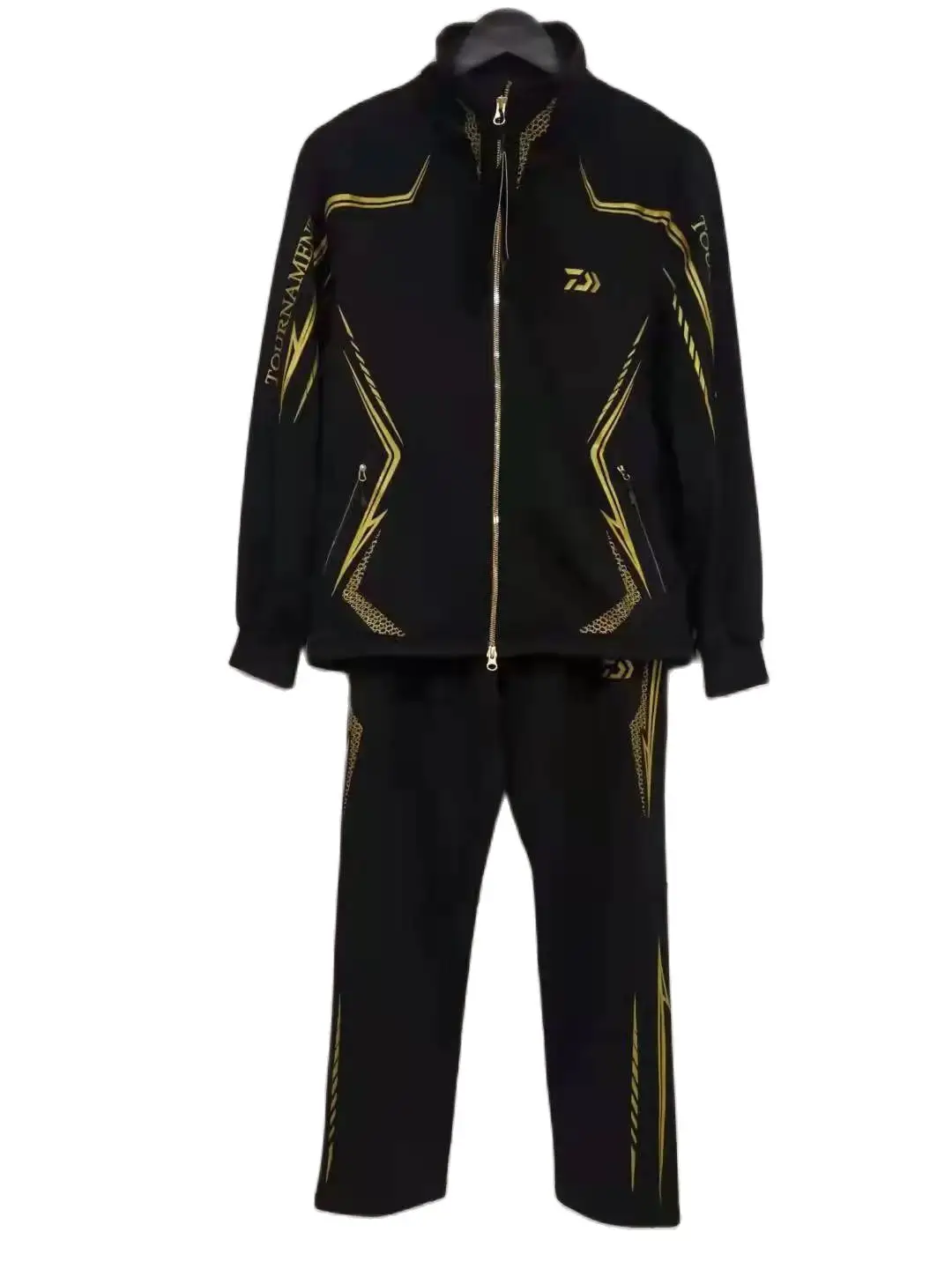 

Новинка 2023, мужской рыболовный костюм, осенне-зимняя уличная спортивная теплая куртка, брюки, двухкомпонентная ветрозащитная куртка на молнии, брюки с эластичным поясом