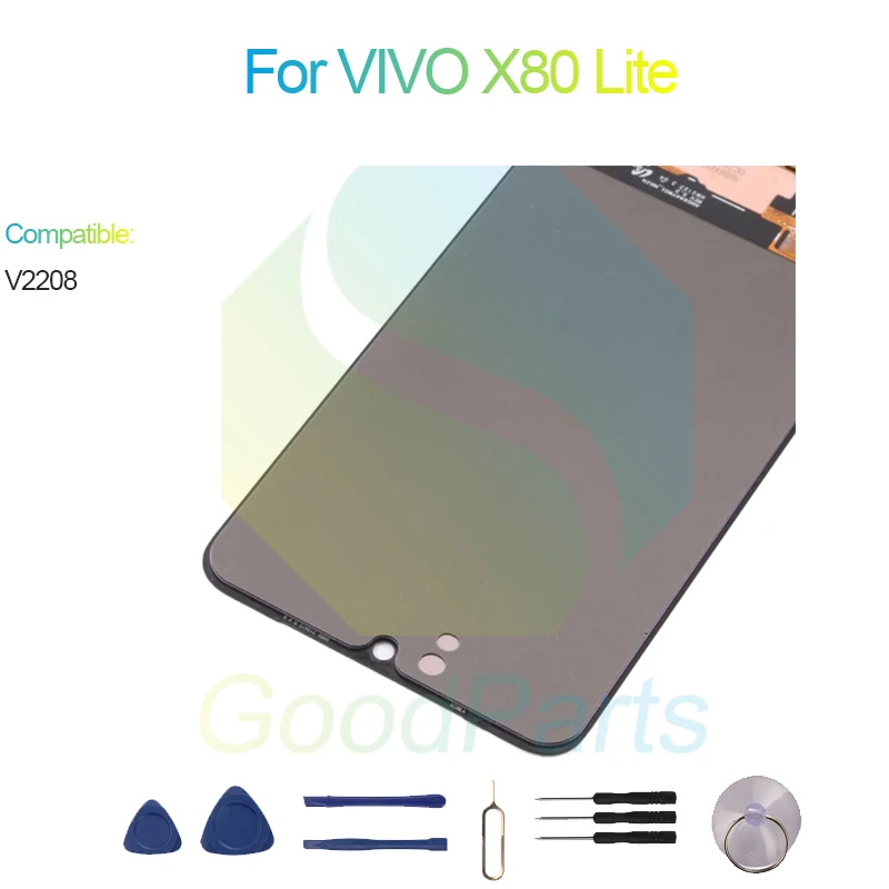 ЖК-дисплей для VIVO X80 Lite 6 44 дюйма V2208 сменный сенсорный дигитайзер в сборе