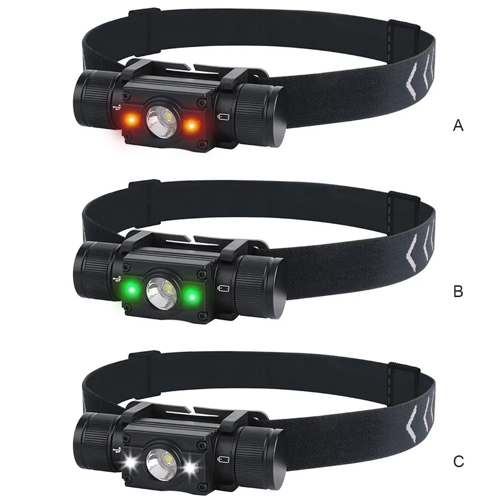 

Headlamp Portable LED Dimming Headlight Adjustable IPX6 Waterproof Flashlight Head Light Searchlight White Red Light