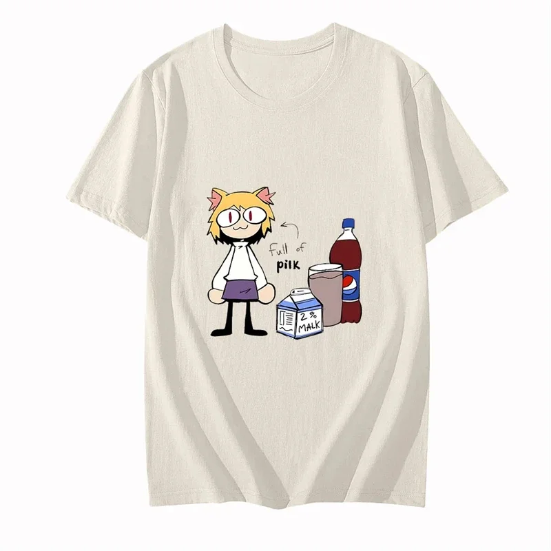 Футболка Melty Blood Neco Arc Для Мужчин И Женщин Повседневная Свободная С Короткими