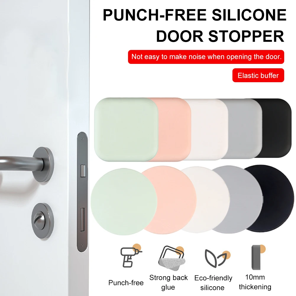 

10mm Silicone Door Stopper Protection Door Stopper With Adhesive Sticker Quiet Wall Protector For Door Handle Wall Surface