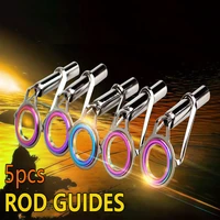 as 5pcs fishing rod guide rings fishing rock multiple sizes tools sea fishing circle pole repair kit set