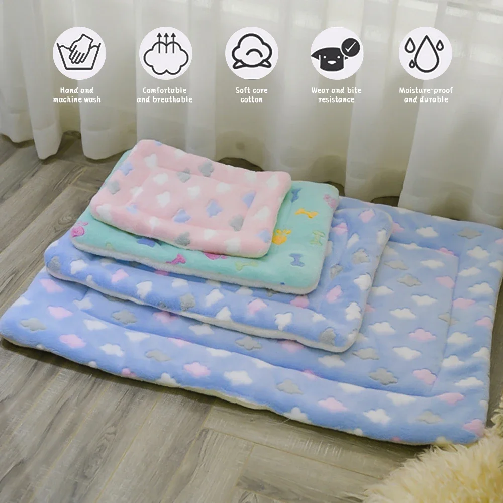 Фланелевой коврик для домашних животных кровать кошек утолщенный спальный собак