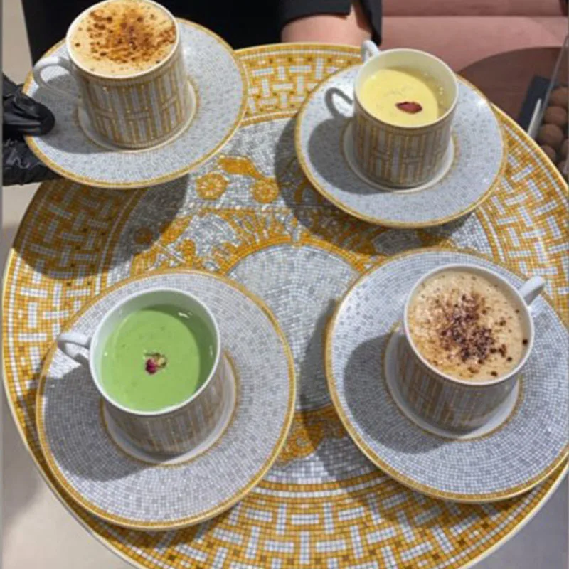 Скандинавский супер большой набор посуды из костяного фарфора креативные