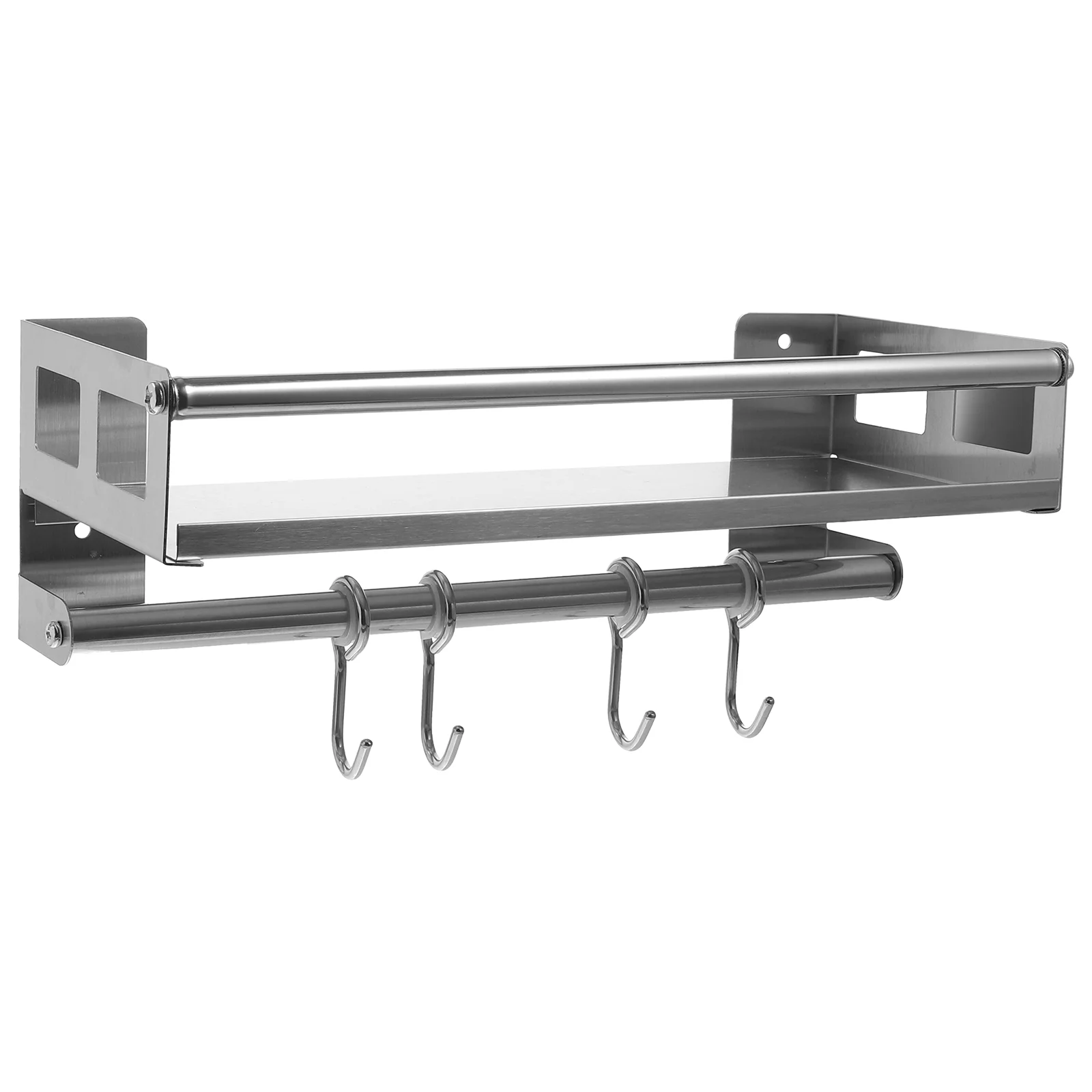 

Stainless Steel Seasoning Bracket Kitchen Shelf Storage Utensils Holder Countertop Spatula