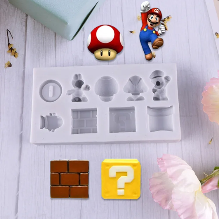 

Super Mario Bros 3D Cake Mold Anime Silicone Chocolate Ice Cubes Biscuit Pastry Manual Baking Mould DIY Cookie Accessories Tool