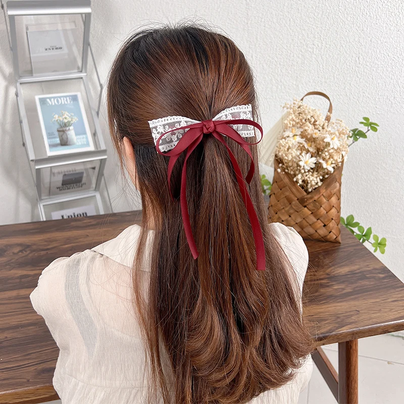 Милый двойной хвост с бантом заколка для волос сказочная лента образ Мори
