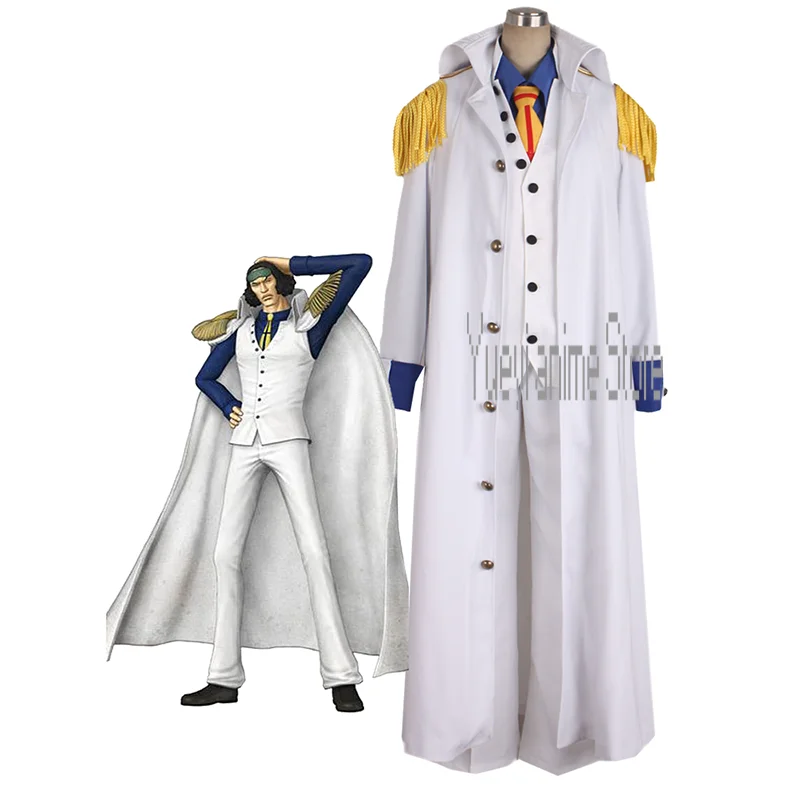 

Anime Cosplay Aokiji Kuzan Navy Admiral Uniform Costume Halloween Costume
