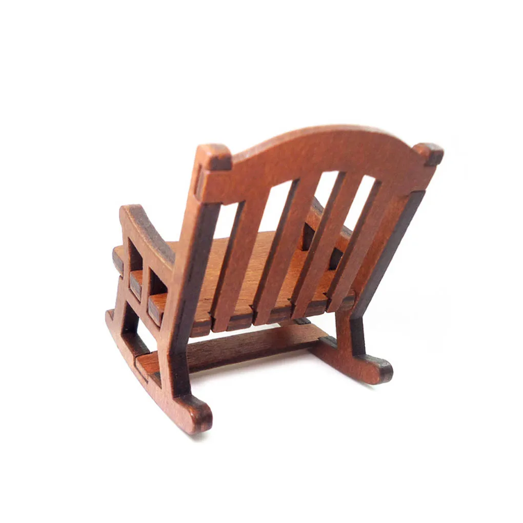 

Миниатюрное кресло-качалка для кукол, домашняя мебель для кукол, модель сидящего кресла-качалки, декоративная сменная фурнитура, 1 дюйм, 12 дю...