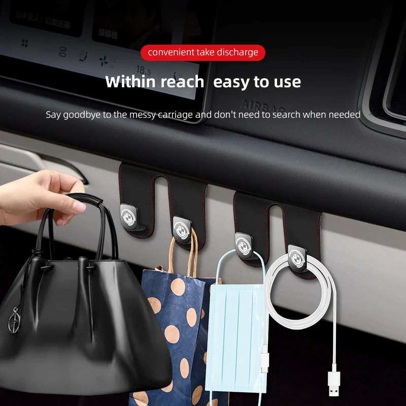 Автомобильный крючок кожаный подвесной двойной несущая вешалка из сплава для BMW