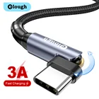 Вращающийся USB-кабель Elough типа C для Samsung Xiaomi POCO 3A, кабель быстрой зарядки USB C, 180 градусов, микро-USB, локоть, кабель для игр
