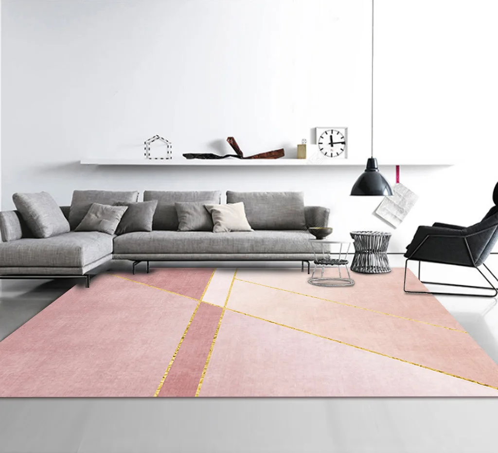 nordic light luxury living room carpet geometric abstract rug non slip and dirt resistant entrance mat modern home bedroom rugs free global shipping