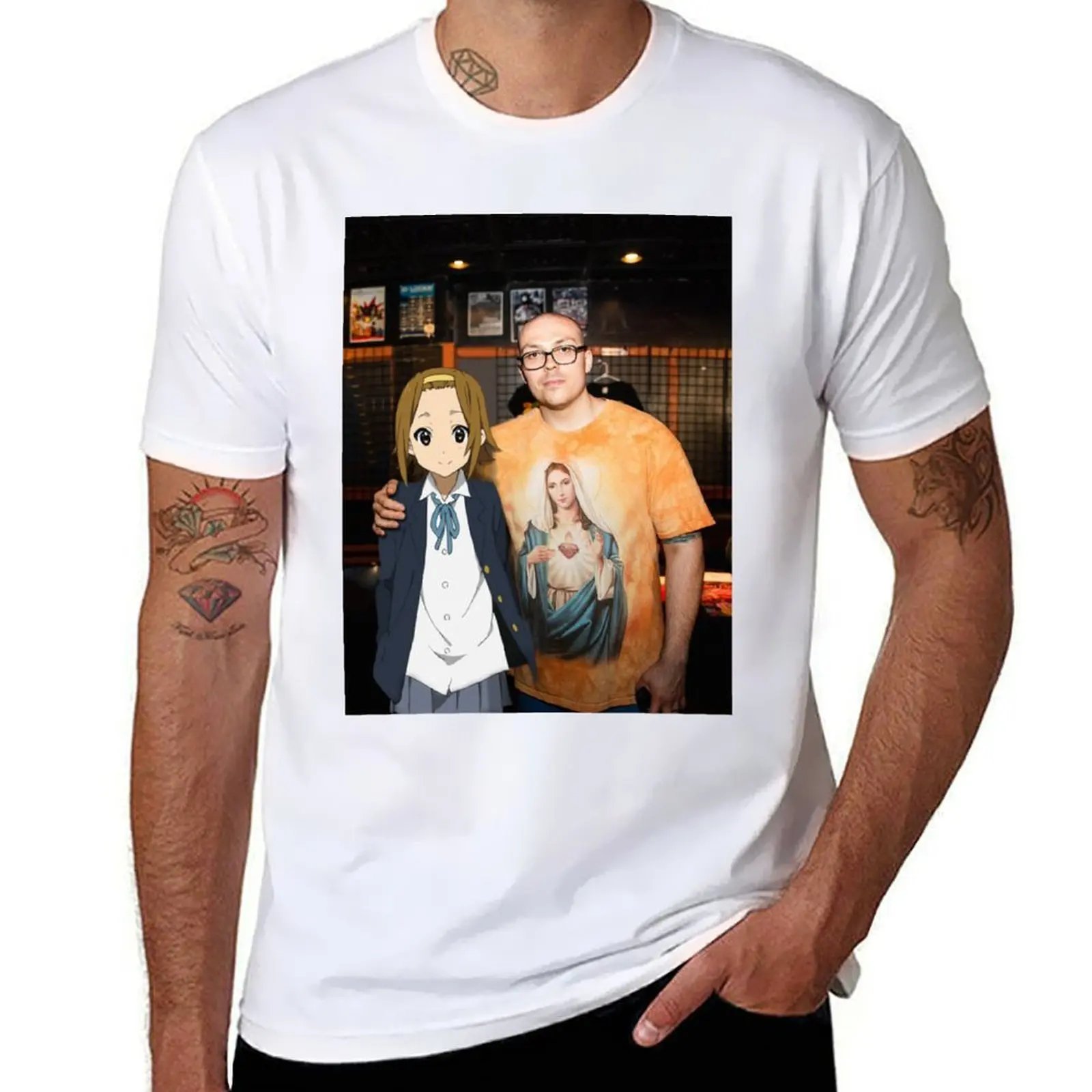 Ритони Сутана - К-Он! Футболка Ritsu Tainaka &amp Anthony Fantano мужская хлопковая