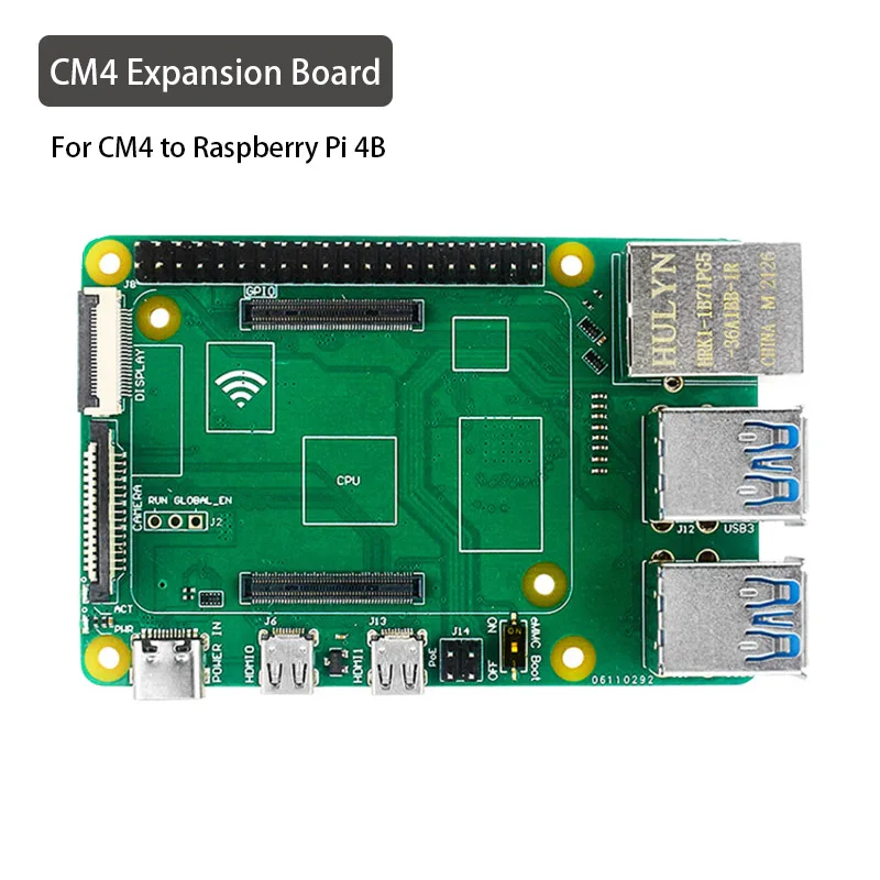 

For Raspberry Pi Compute Module 4 CM4 To Raspberry Pi 4B Expansion Board Adapter USB 3.0 Gigabit Ethernet Interface