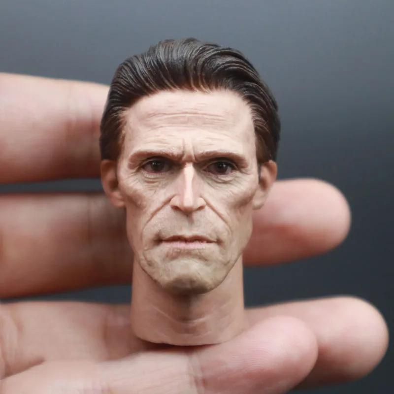 

1/6 Green Monster Willem Dafoe Head Sculpt Male Soldier Head Carving Model Fit 12'' Action Figure Body Doll for Hobby Collection