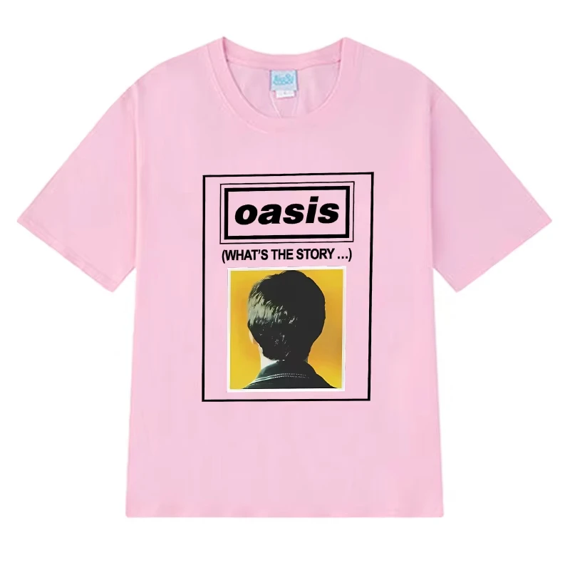 Футболка с принтом рок-группы O-Oasis Персонализацией музыки мужская и женская