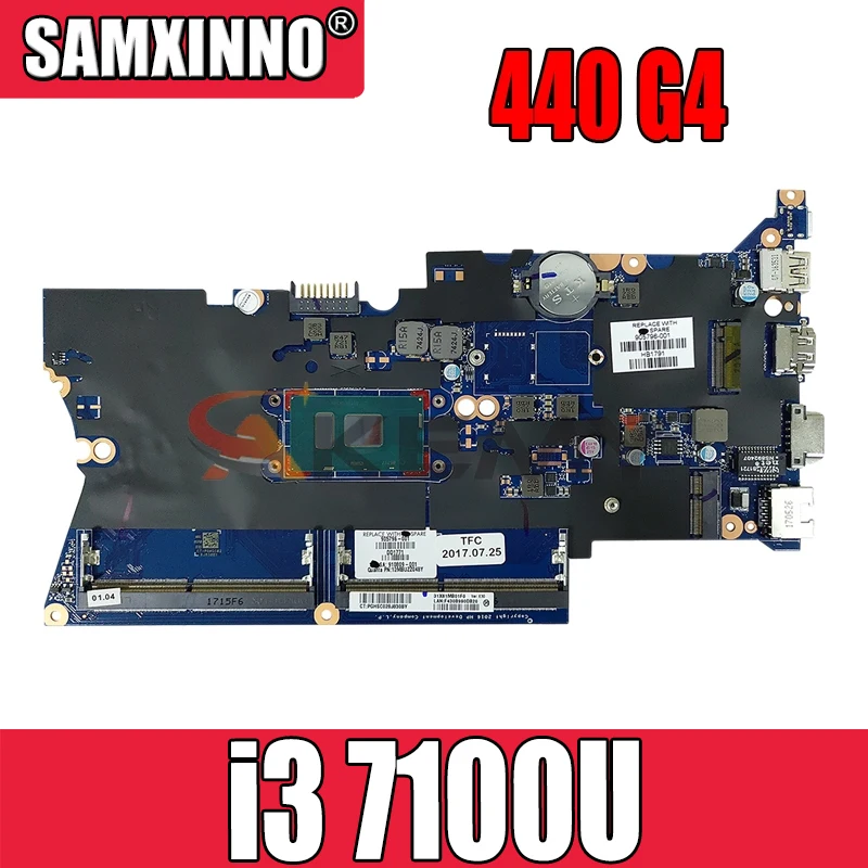 

DA0X81MB6E0 905792-001 905792-601 для ноутбука HP ProBook 430 440 G4, Материнская Плата ЦП i3 7100U DDR4 100%, тестовая работа