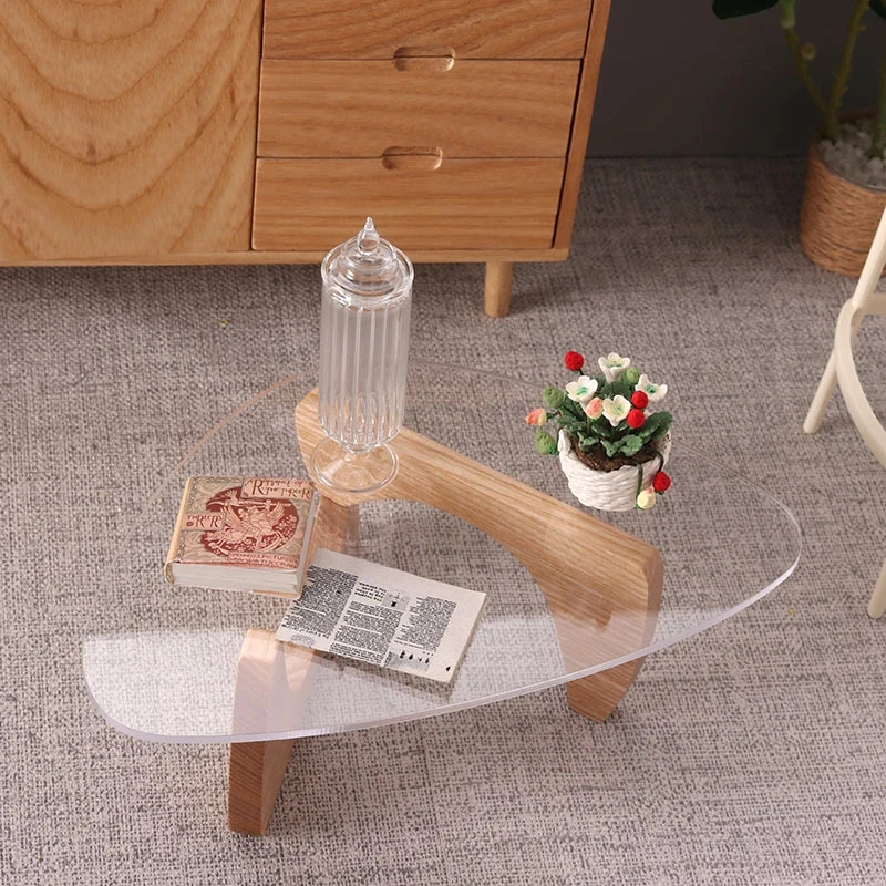 

1:6 миниатюрный кукольный домик, журнальный столик, чайный столик, мебель, модель, декоративная игрушка