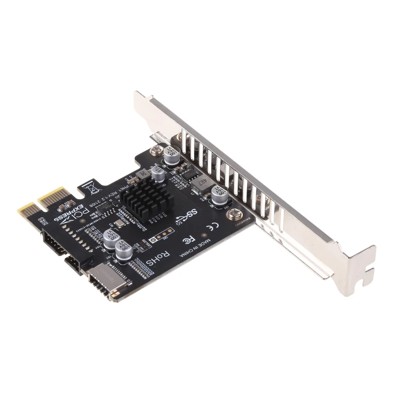 

PCI Express Card PCI-E to USB3 Type-E Front Panel Type-C 19P 20P Expansion Card Compatible PCI-E X1 X4 X8 X16 Interface QXNF