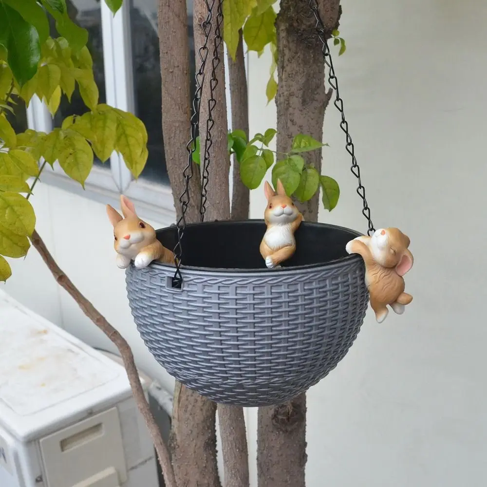 

Funny Creative Garden Office Rabbit Monkey Resin Crafts Animal Sculpture Flower Pot Pendant Landscape Decoration