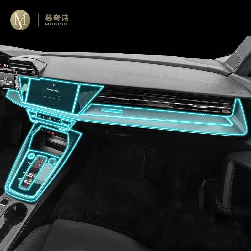 

Пленка на панель приборной панели для Audi A3 8Y 2020-2022, наклейки для деталей интерьера автомобиля, защита экрана от царапин, пленка из ТПУ, устано...