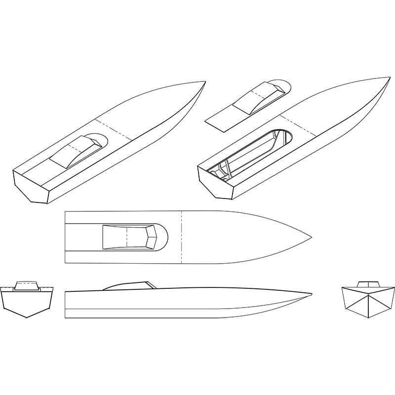 Модель корабля из липы O-boat набор для сборки скоростной лодки DIY Строительная
