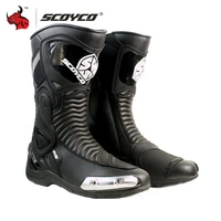 scoyco motorcycle riding protective boots wear resistant outdoor cycling shoes reflective mens boots motorcycle equipment