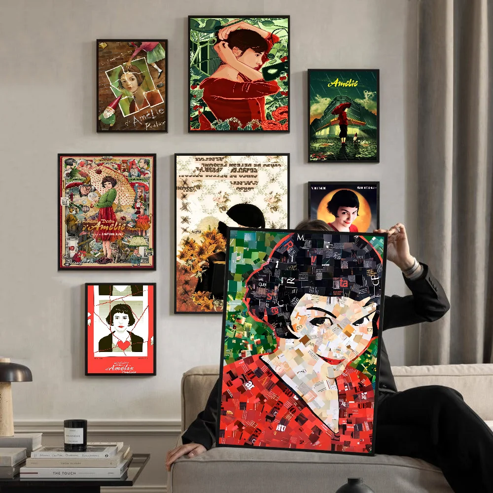 Классический фильм Амели белая бумага постер водостойкая бумажная наклейка