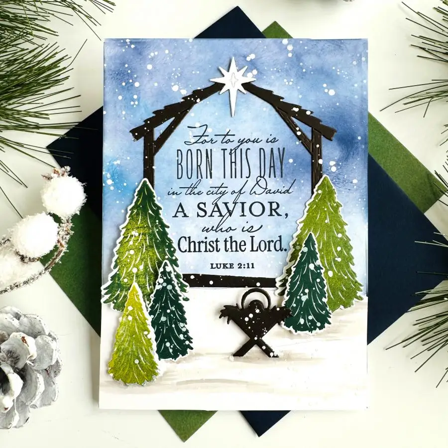 Новинка 2024 Рождественская радость ангельские предложения штампы праздничные