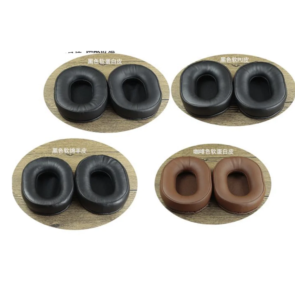 Фото Сменные амбушюры из овчины 95x75 мм для наушников Audio-Technica ATH-M30x, AKG K361 BT, чехлы для амбушюр, запасная часть для ремонта. №4