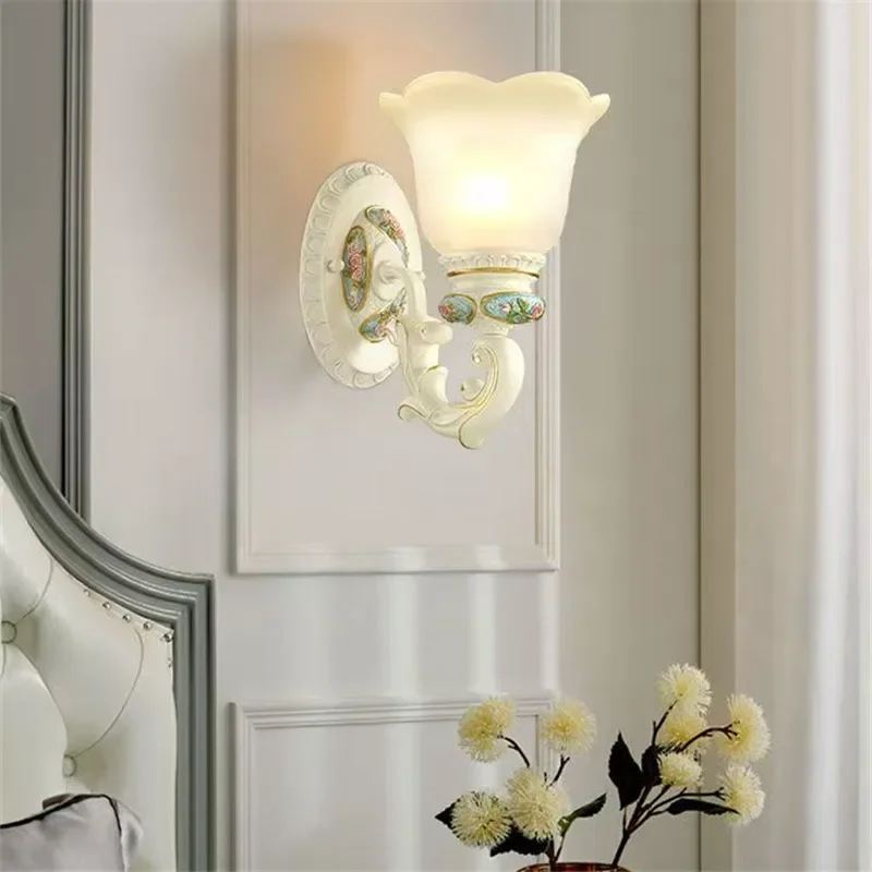 DLMH Европейский Роскошный Настенный Светильник Американский Ретро Светодиодный