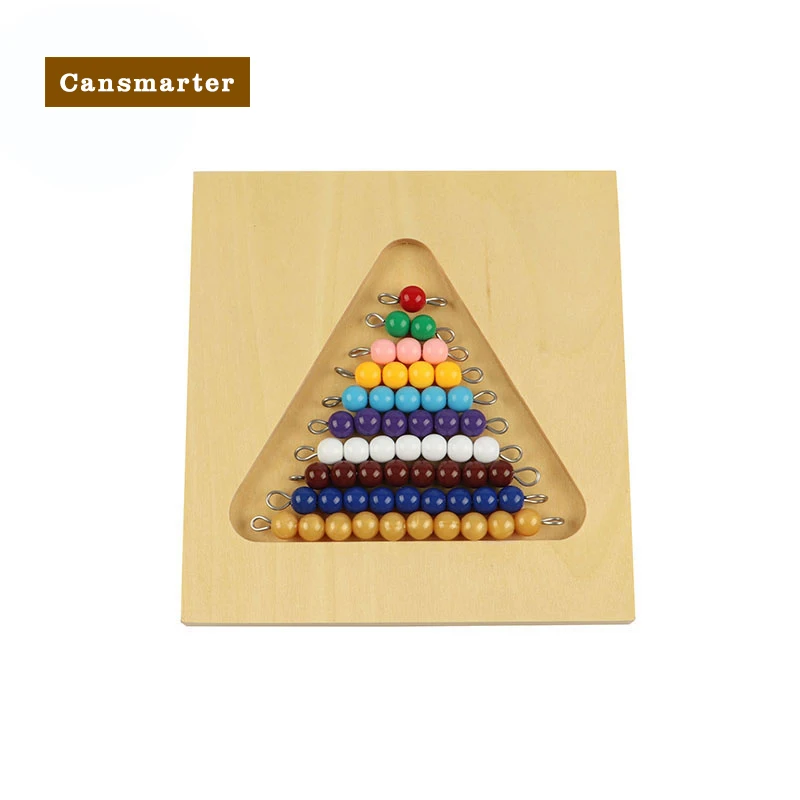 Детские игрушки Монтессори деревянные бусины поднос для лестницы обучающая