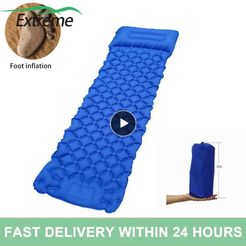 

40d Nylon Air Cushion Elastic Coating Comfortable Sleeping Pad Pressure Resistance With Pillow Diamond-shaped Air Cushion