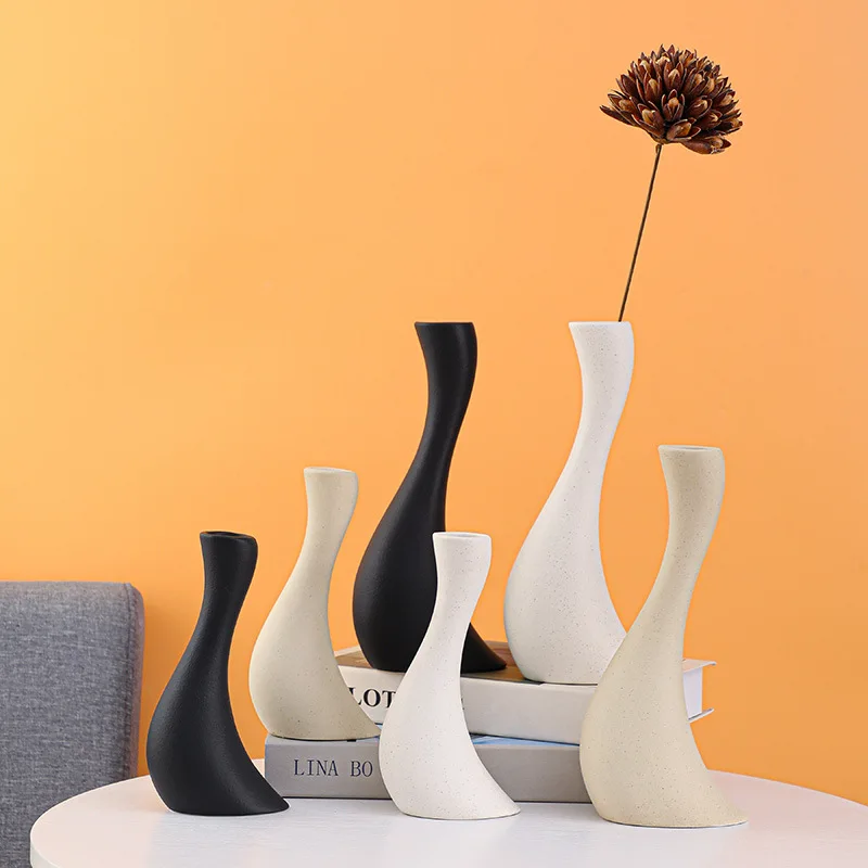 

Modern simple and creative ceramic vase decorations living room dining table flower arrangement home decorations