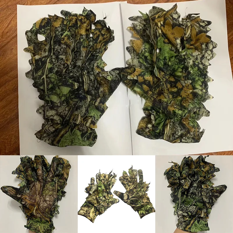 3D камуфляжные перчатки удобные нескользящие прочные Искусственные для